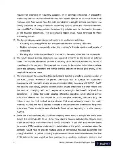 Modern Advanced Accounting in Canada 8th Edition Solution Manual - Page 5 preview image