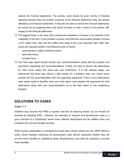 Modern Advanced Accounting in Canada 8th Edition Solution Manual - Page 7 preview image
