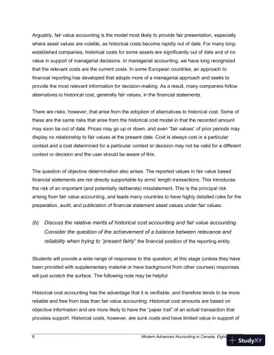 Modern Advanced Accounting in Canada 8th Edition Solution Manual - Page 9 preview image