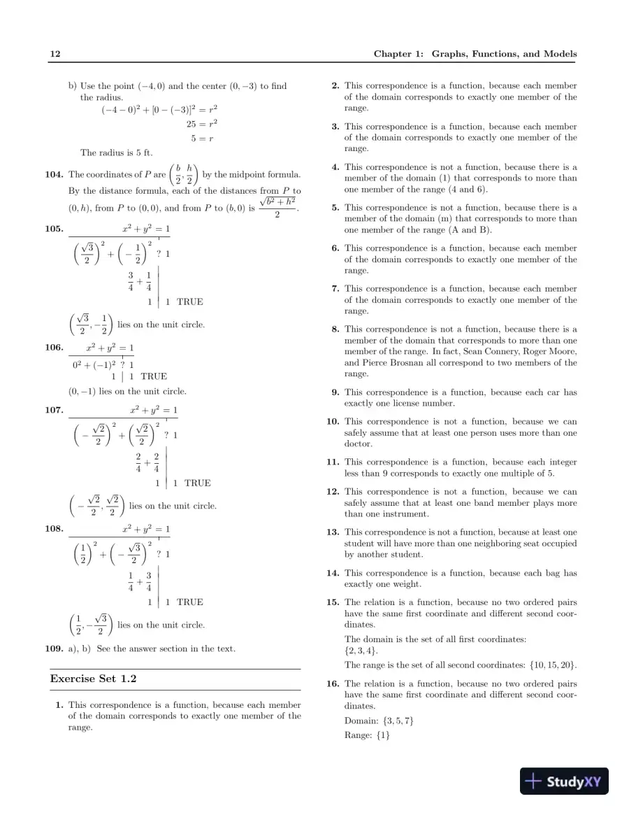Solution Manual for College Algebra, 5th Edition, page 15