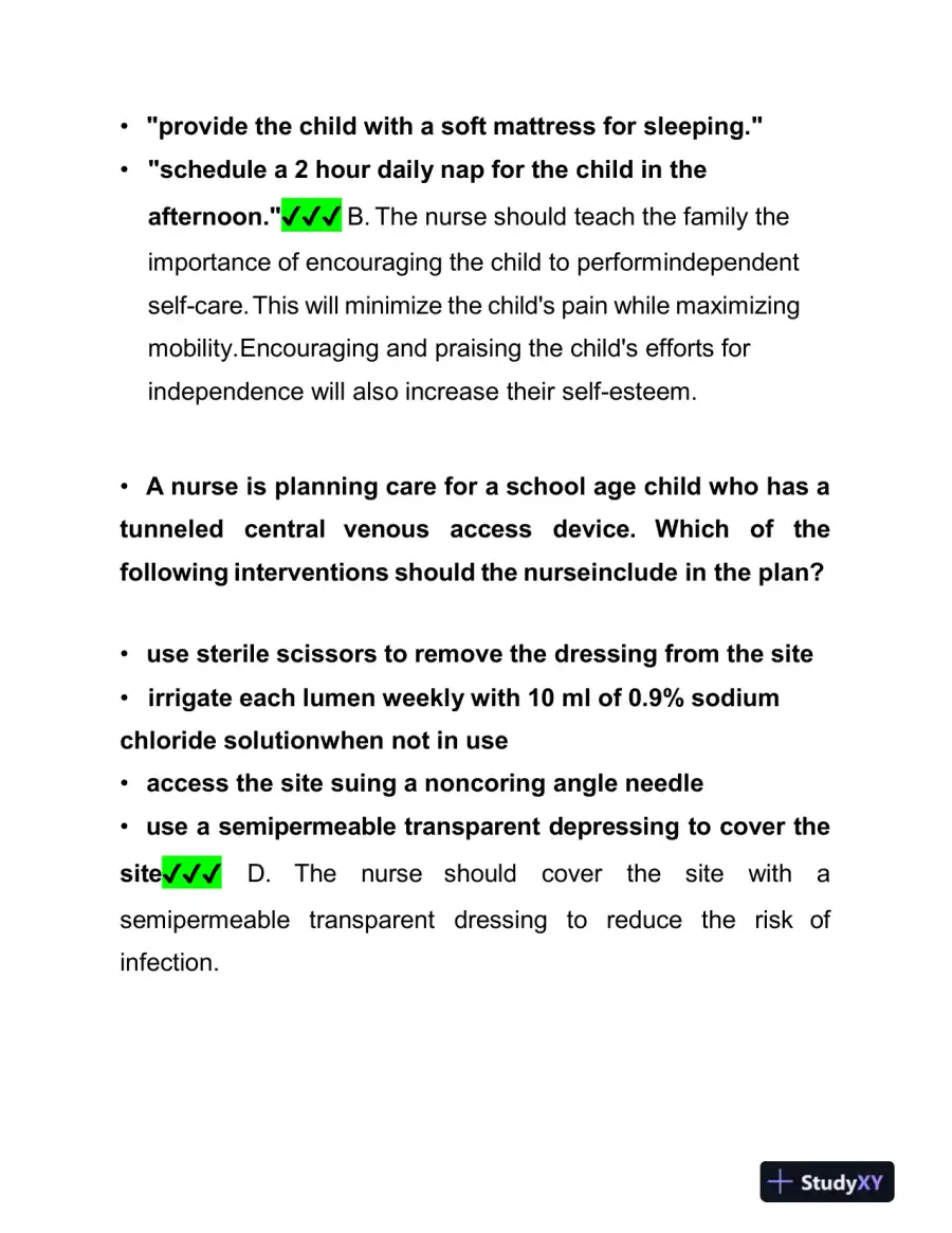 2019 ATI Pediatrics Proctored Exam with Answers (61 Solved Questions), page 5