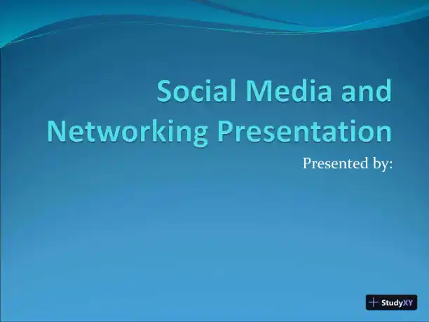 Social Media And Networking Presentation - Page 1 preview image