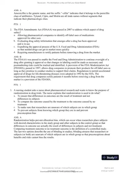 Test Bank for Lehne's Pharmacology for Nursing Care, 11th Edition (Chapters 1-112) - Page 10 preview image