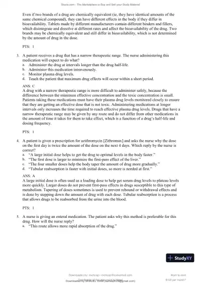 Test Bank for Lehne's Pharmacology for Nursing Care, 11th Edition (Chapters 1-112) - Page 13 preview image