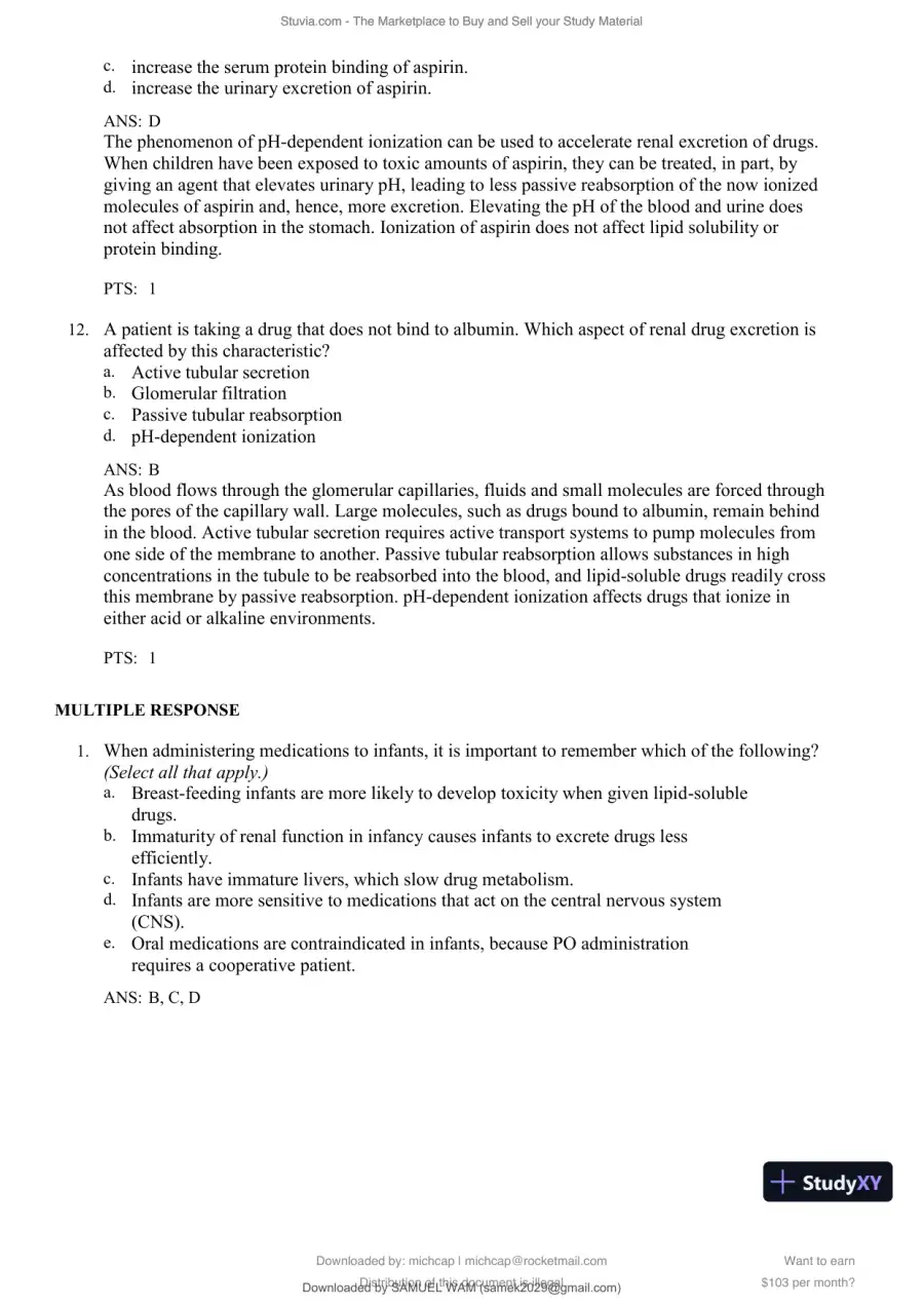 Test Bank for Lehne's Pharmacology for Nursing Care, 11th Edition (Chapters 1-112), page 16