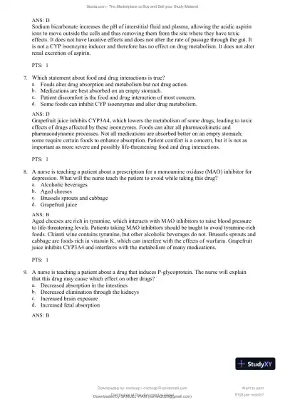 Test Bank for Lehne's Pharmacology for Nursing Care, 11th Edition (Chapters 1-112) - Page 22 preview image