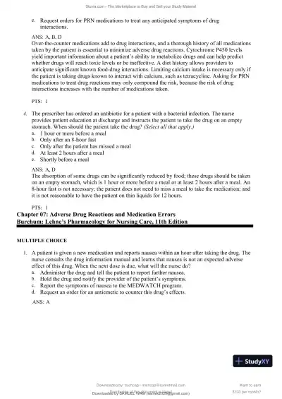 Test Bank for Lehne's Pharmacology for Nursing Care, 11th Edition (Chapters 1-112) - Page 24 preview image