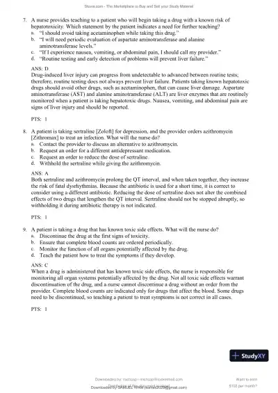 Test Bank for Lehne's Pharmacology for Nursing Care, 11th Edition (Chapters 1-112) - Page 27 preview image