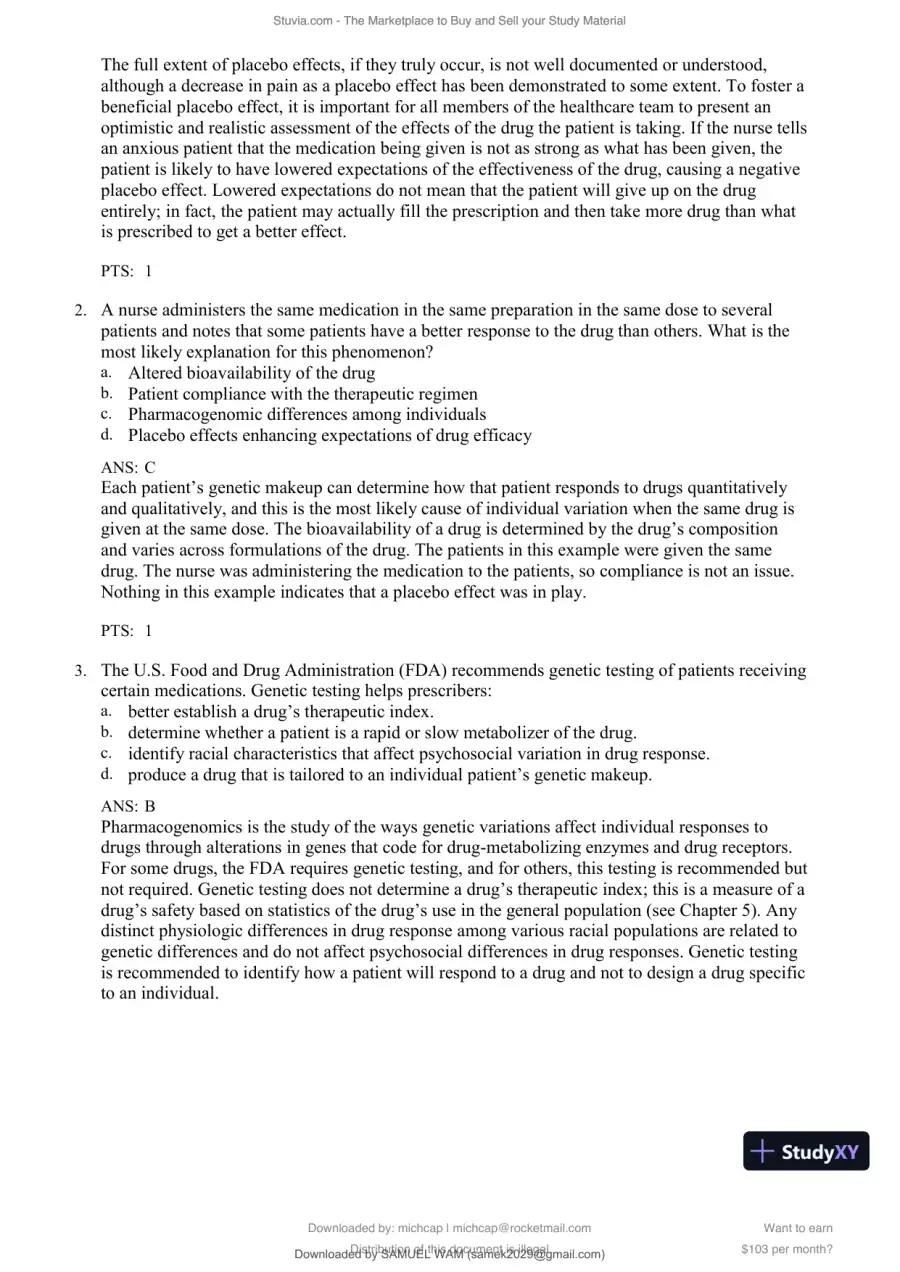 Test Bank for Lehne's Pharmacology for Nursing Care, 11th Edition (Chapters 1-112), page 30