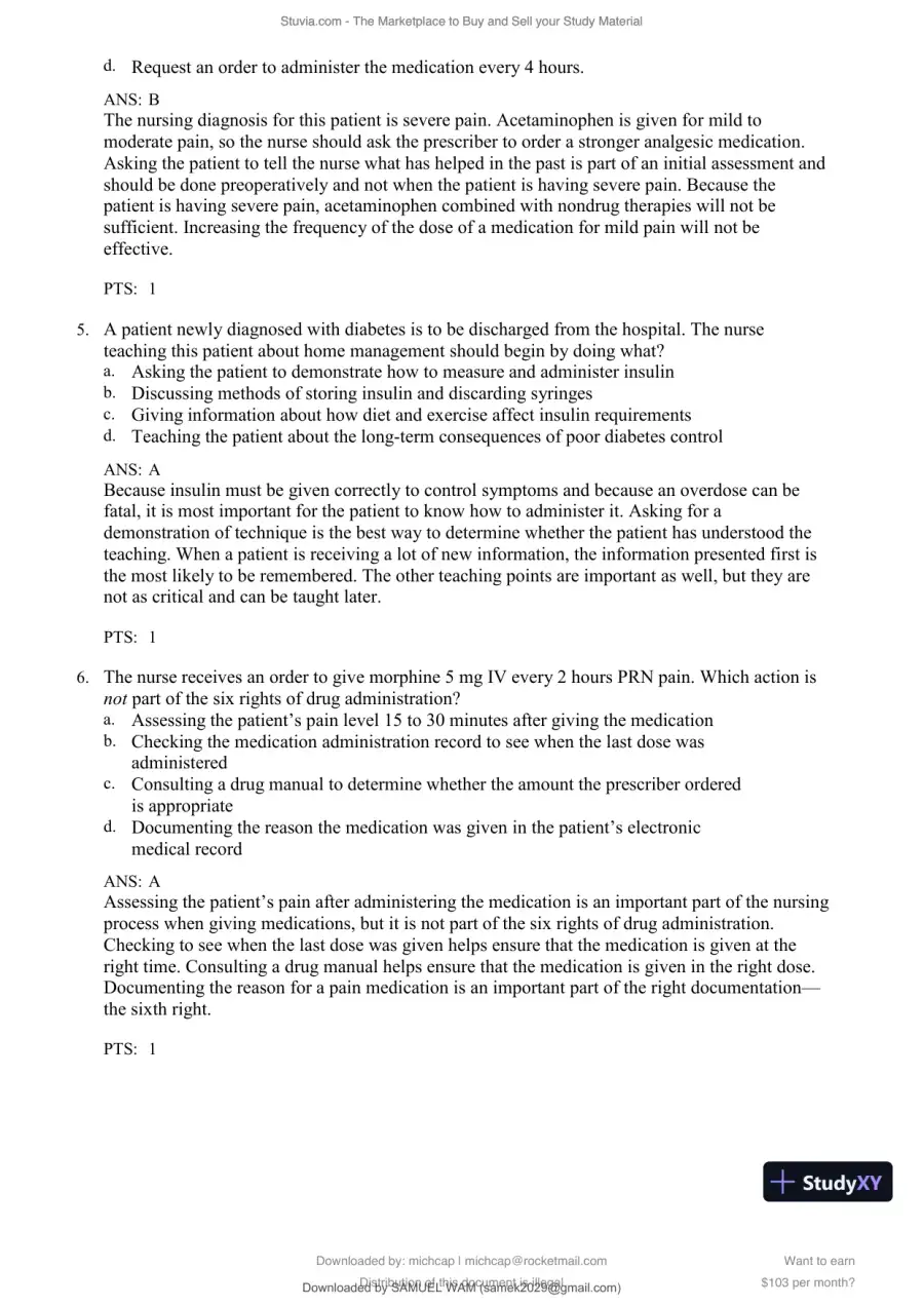Test Bank for Lehne's Pharmacology for Nursing Care, 11th Edition (Chapters 1-112), page 6