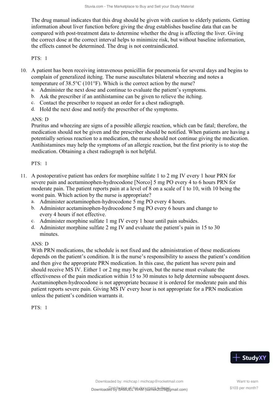 Test Bank for Lehne's Pharmacology for Nursing Care, 11th Edition (Chapters 1-112), page 8