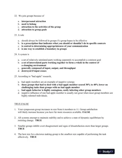 In Mixed Company: Communicating in Small Groups 9th Edition Test Bank - Page 13 preview image