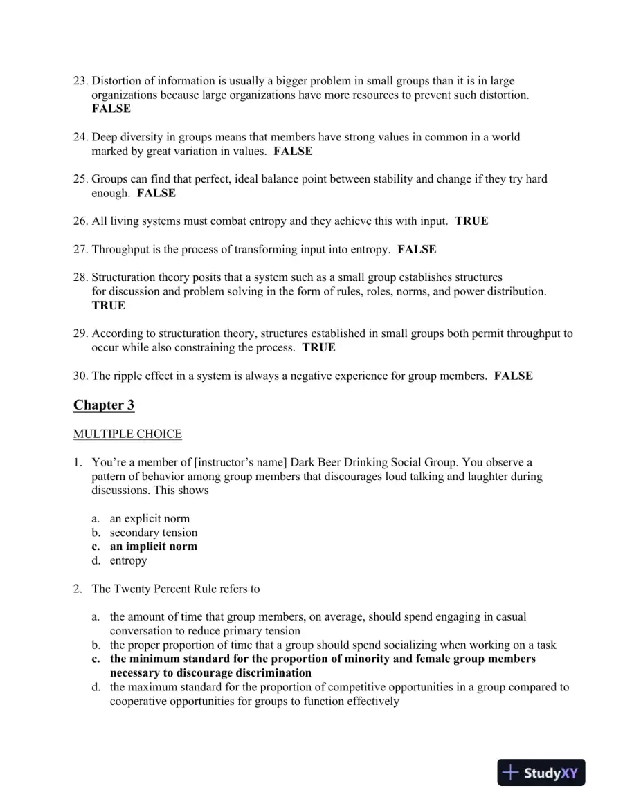 In Mixed Company: Communicating in Small Groups 9th Edition Test Bank, page 15