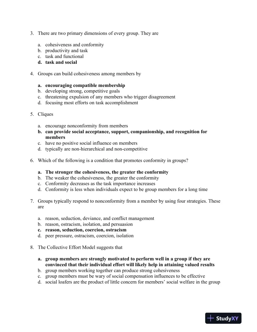 In Mixed Company: Communicating in Small Groups 9th Edition Test Bank, page 16