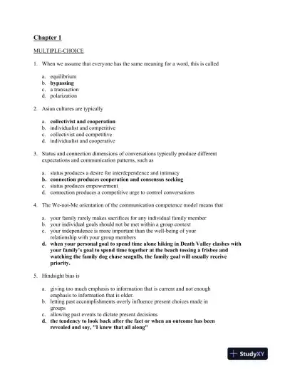 In Mixed Company: Communicating in Small Groups 9th Edition Test Bank - Page 3 preview image