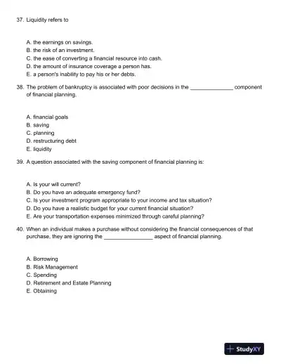 Personal Finance 6th Canadian Edition Test Bank - Page 11 preview image