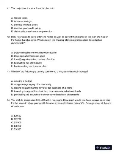 Personal Finance 6th Canadian Edition Test Bank - Page 12 preview image