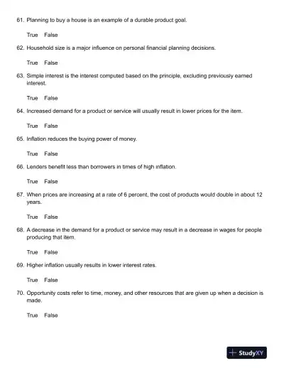 Personal Finance 6th Canadian Edition Test Bank - Page 16 preview image