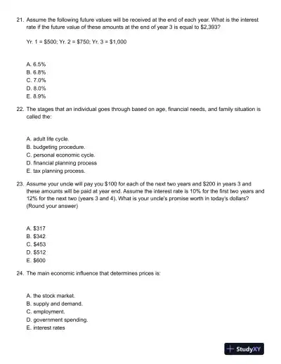 Personal Finance 6th Canadian Edition Test Bank - Page 7 preview image