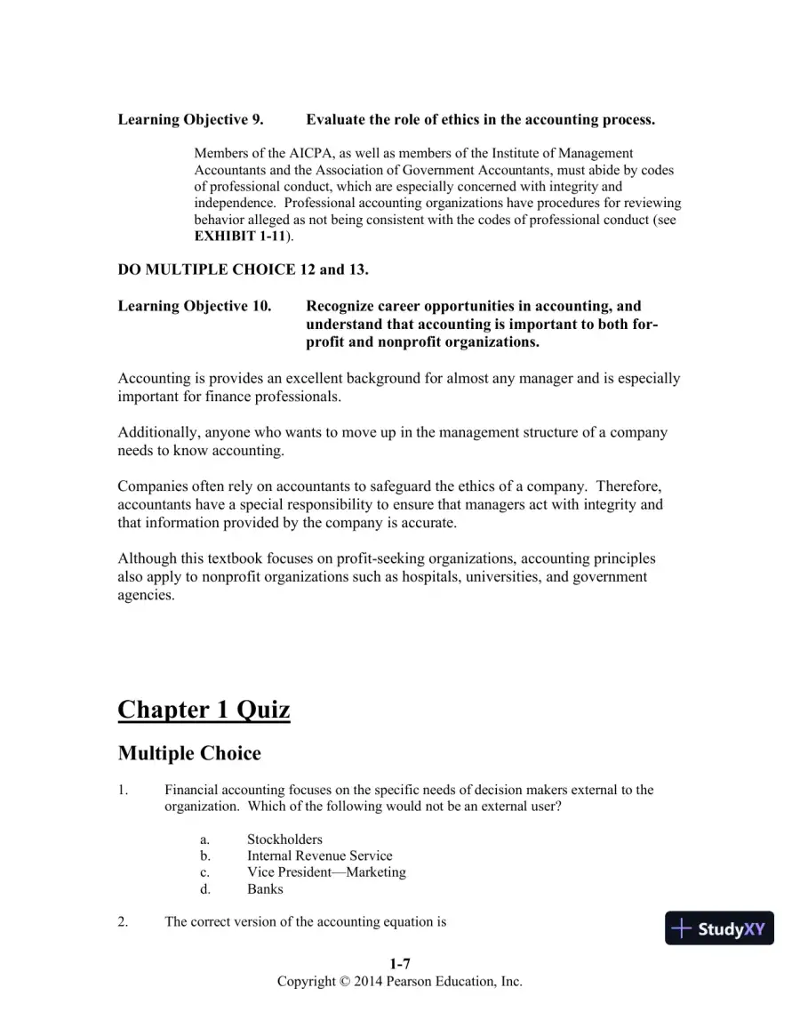 Introduction to Financial Accounting, 11th Edition Class Notes, page 8