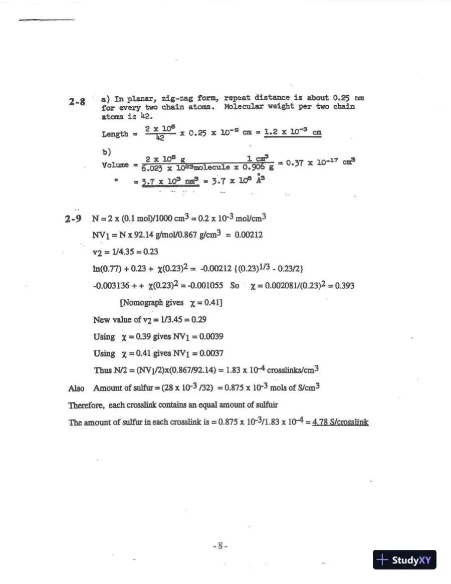 Solution Manual For Principles of Polymer Systems, 6th Edition, page 11