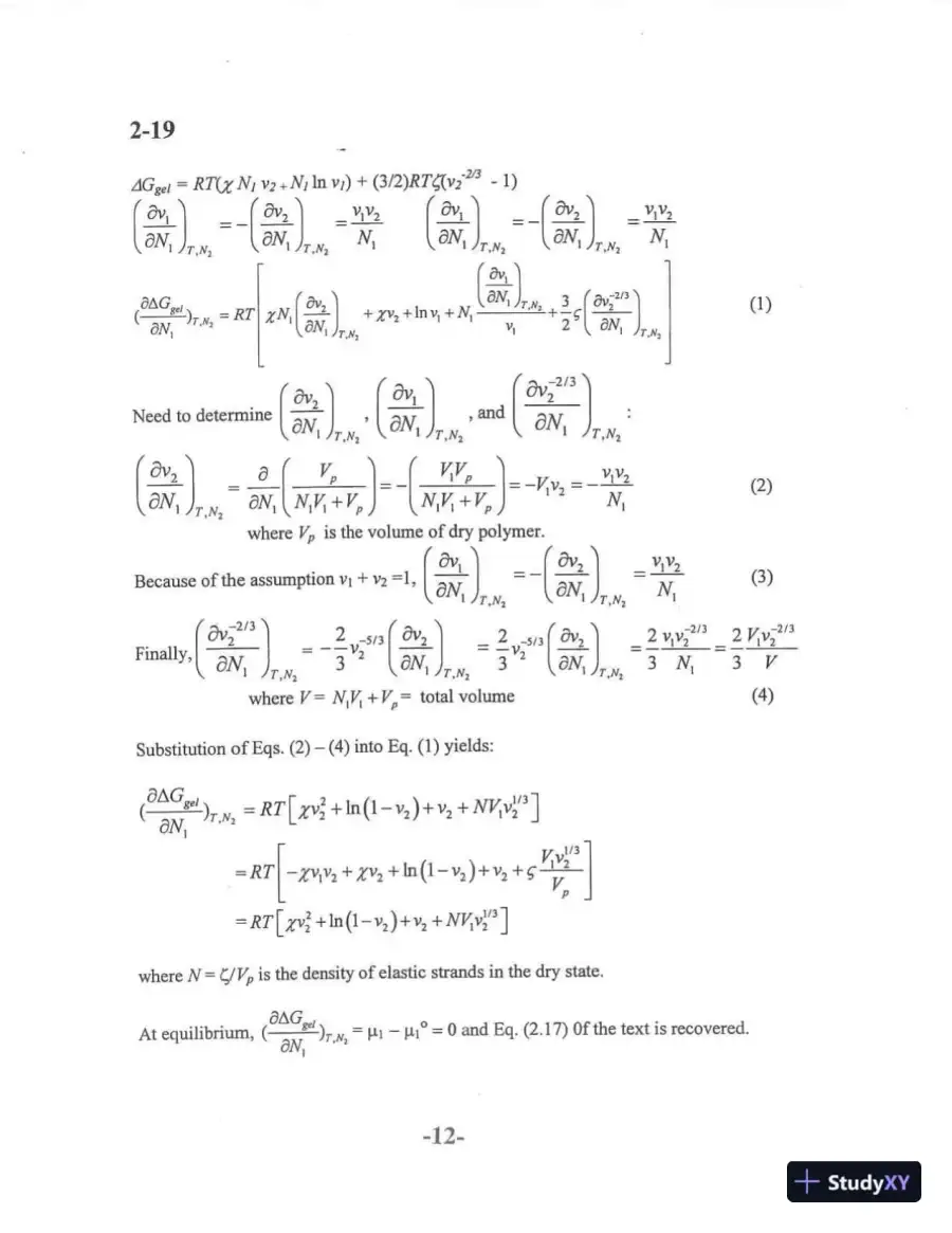 Solution Manual For Principles of Polymer Systems, 6th Edition, page 15