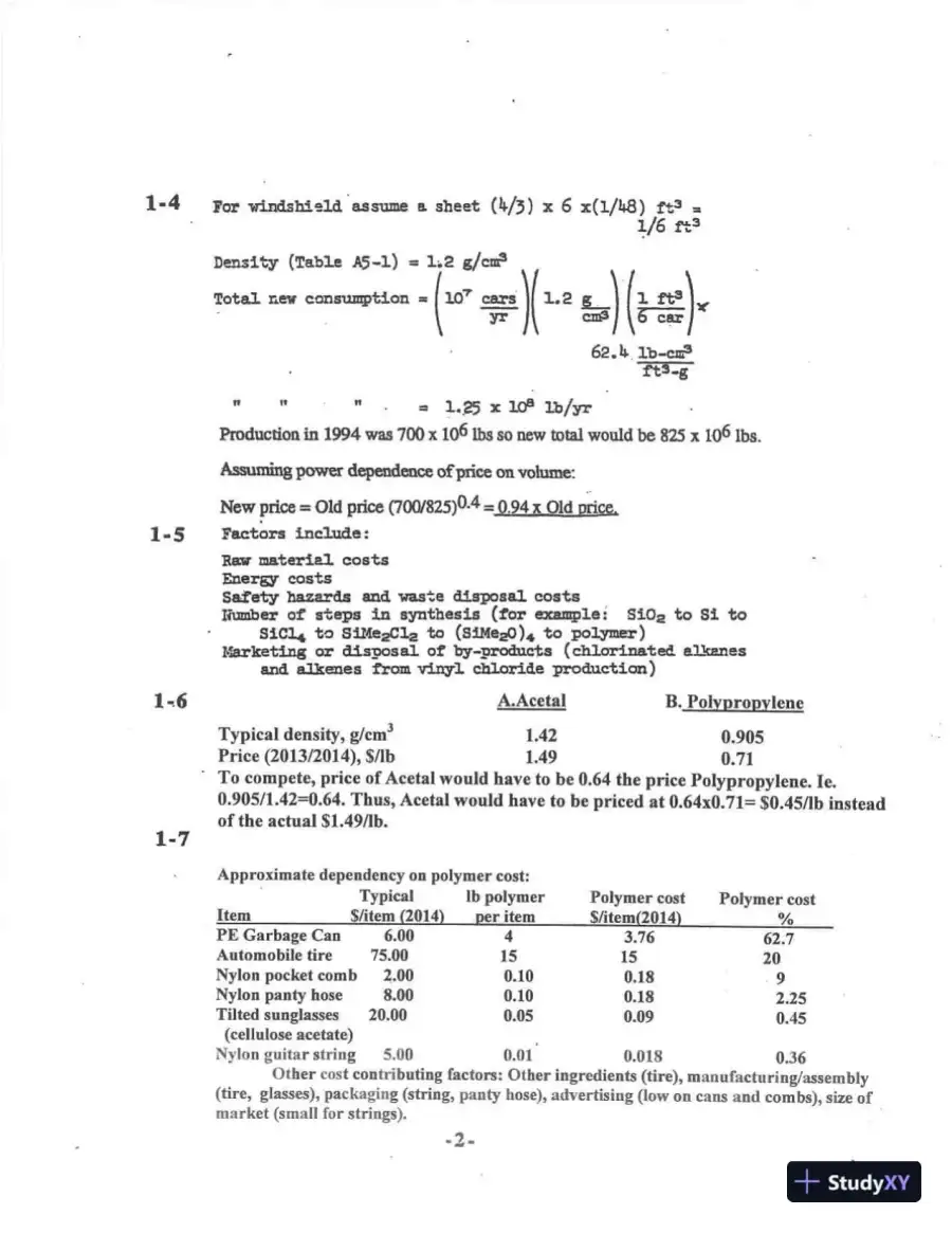 Solution Manual For Principles of Polymer Systems, 6th Edition, page 5