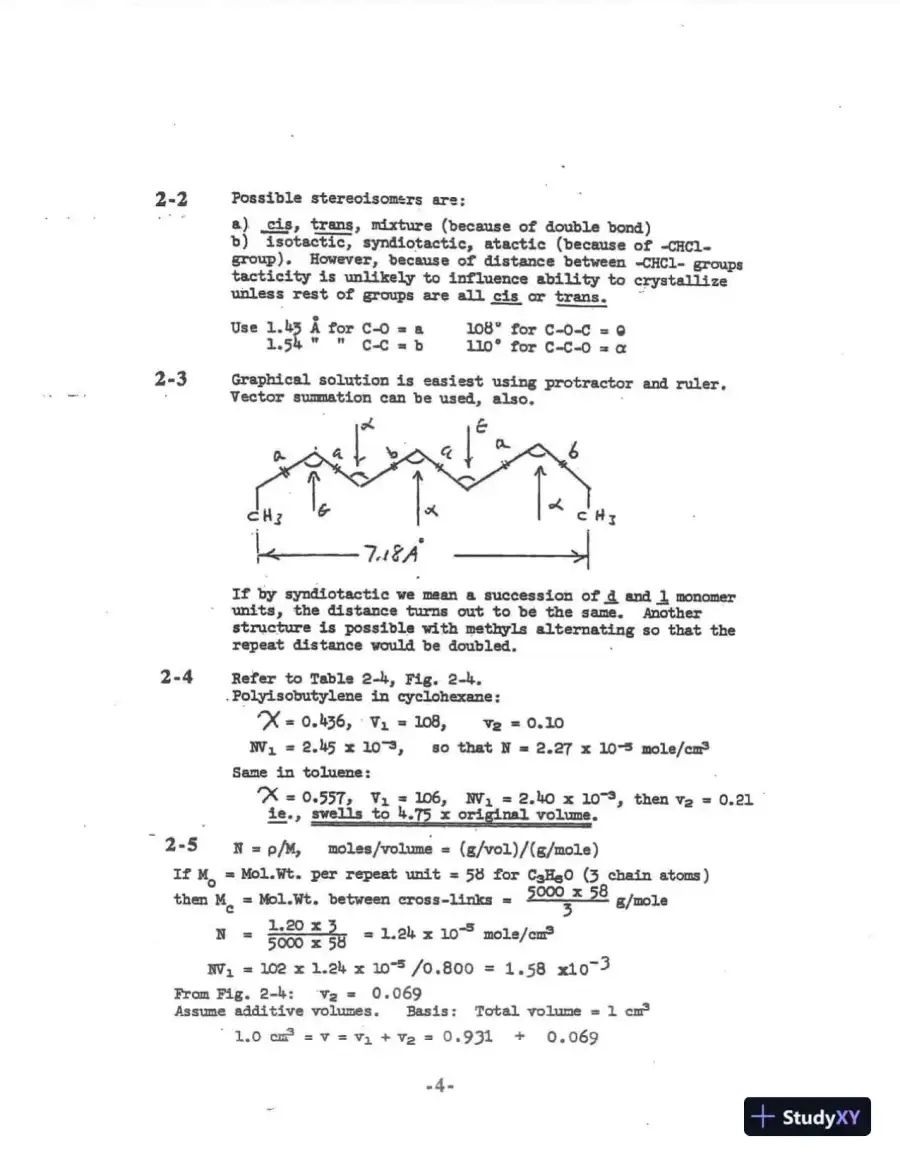 Solution Manual For Principles of Polymer Systems, 6th Edition, page 7