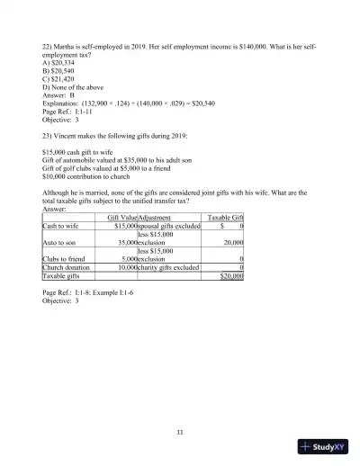Test Bank for Pearson's Federal Taxation 2020 Individuals, 33rd Edition - Page 12 preview image
