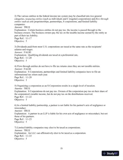 Test Bank for Pearson's Federal Taxation 2020 Individuals, 33rd Edition - Page 16 preview image