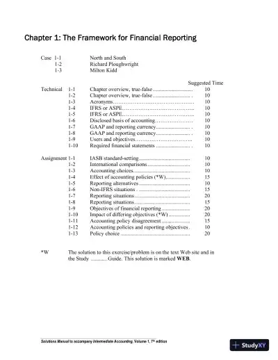 Solution Manual For Intermediate Accounting Volume 1, Seventh Canadian Edition - Page 1 preview image