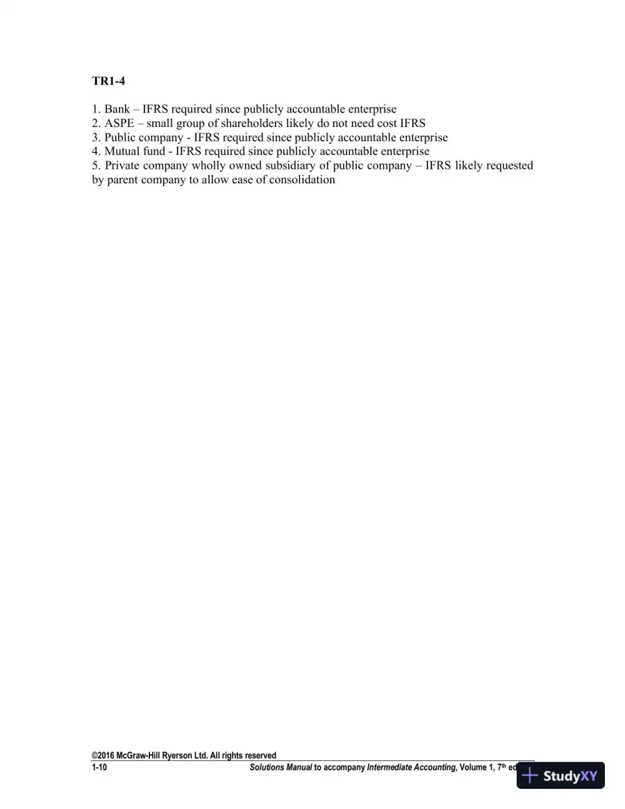 Solution Manual For Intermediate Accounting Volume 1, Seventh Canadian Edition, page 11