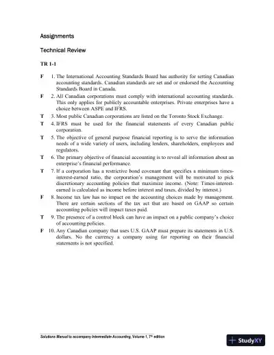 Solution Manual For Intermediate Accounting Volume 1, Seventh Canadian Edition - Page 8 preview image
