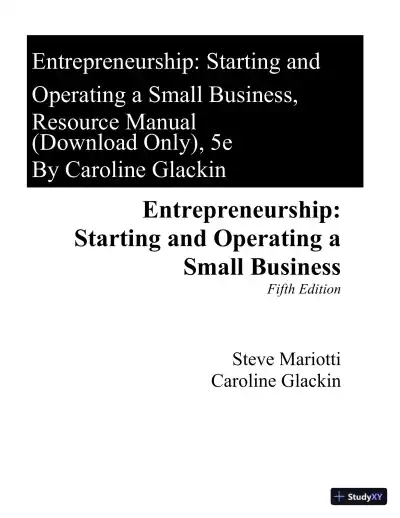 Solution Manual For Entrepreneurship: Starting and Operating Small Business, 5th Edition - Page 1 preview image