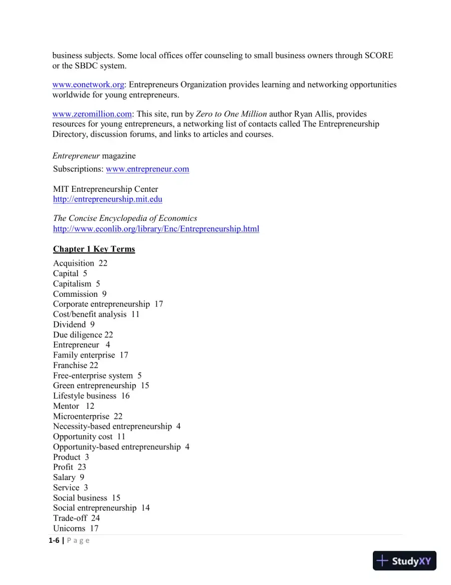 Solution Manual For Entrepreneurship: Starting and Operating Small Business, 5th Edition, page 10