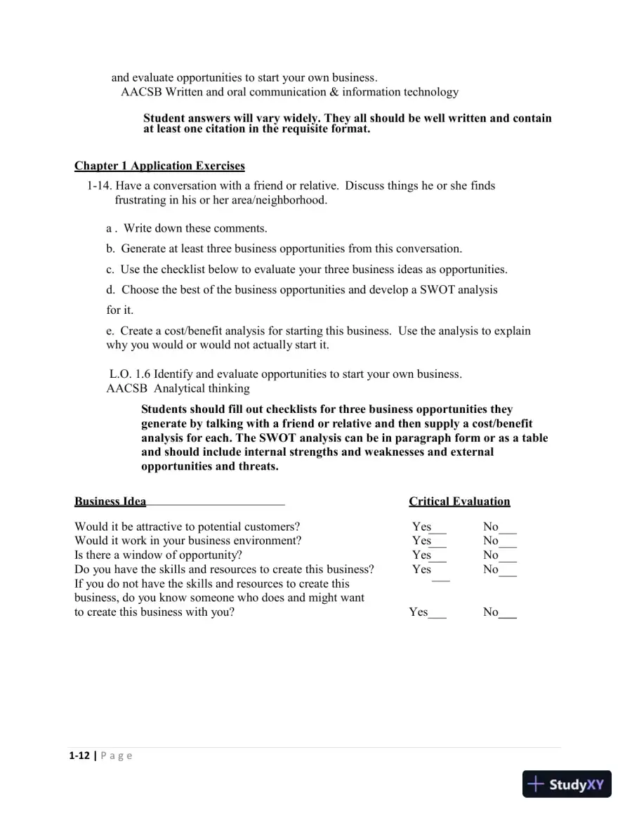 Solution Manual For Entrepreneurship: Starting and Operating Small Business, 5th Edition, page 16