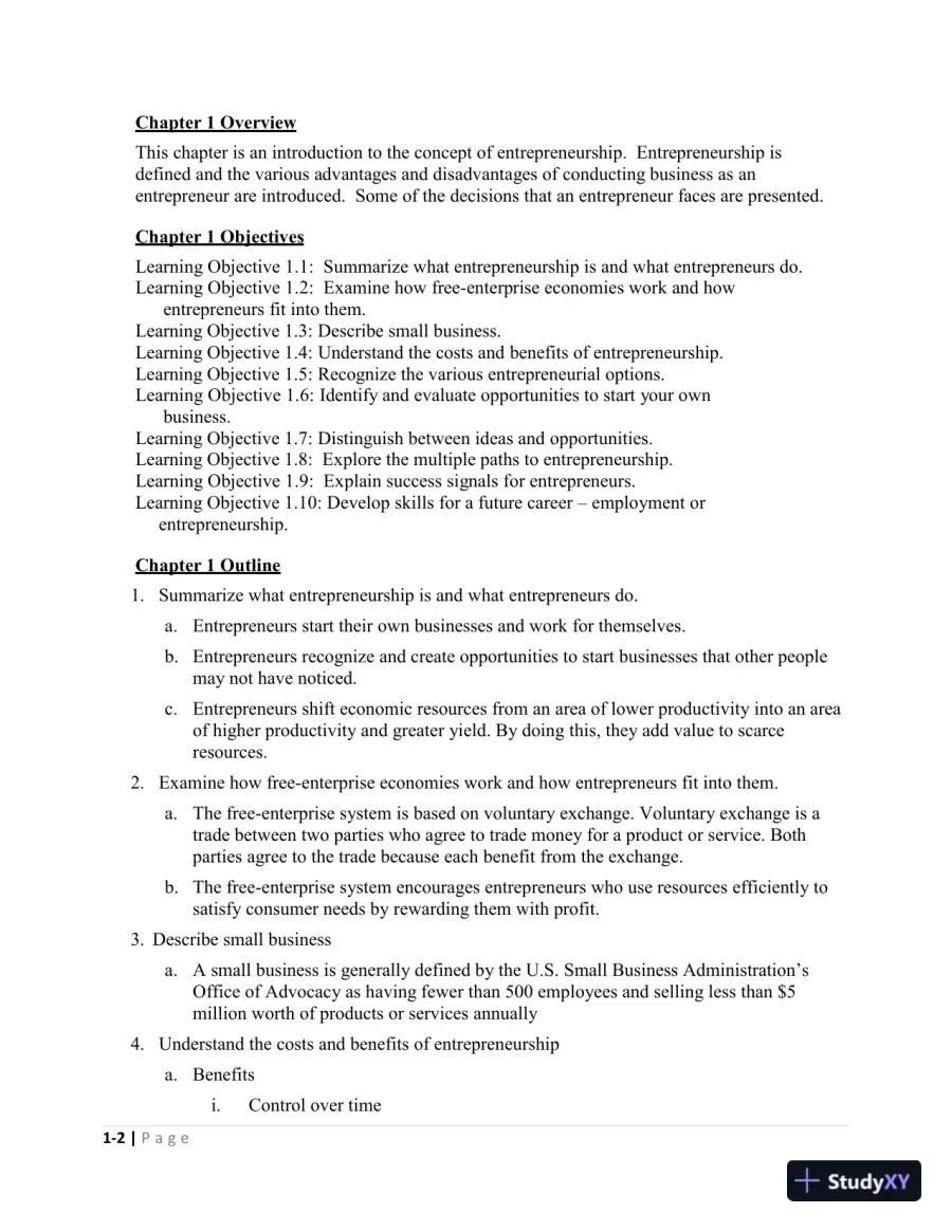 Solution Manual For Entrepreneurship: Starting and Operating Small Business, 5th Edition, page 6