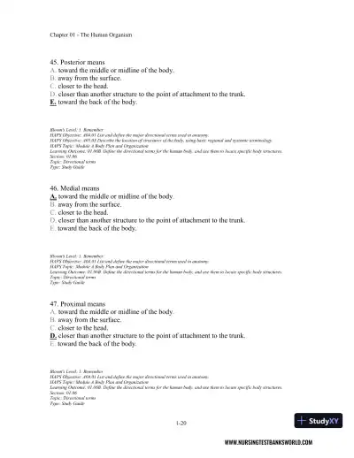 Test Bank For Seeley's Anatomy And Physiology, 11th Edition - Page 21 preview image