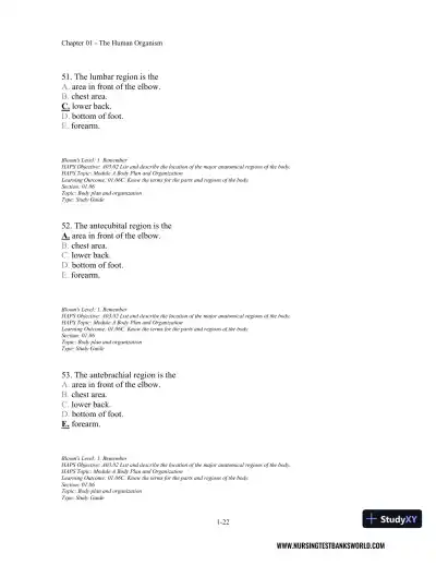 Test Bank For Seeley's Anatomy And Physiology, 11th Edition - Page 23 preview image