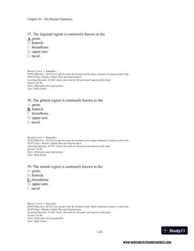 Test Bank For Seeley's Anatomy And Physiology, 11th Edition - Page 25 preview image