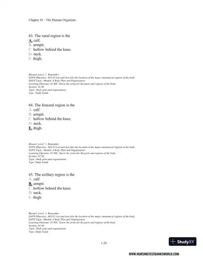 Test Bank For Seeley's Anatomy And Physiology, 11th Edition - Page 27 preview image