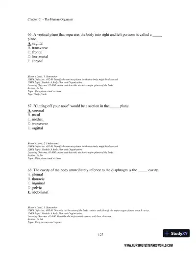 Test Bank For Seeley's Anatomy And Physiology, 11th Edition - Page 28 preview image