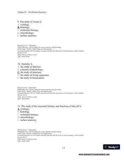 Test Bank For Seeley's Anatomy And Physiology, 11th Edition - Page 5 preview image