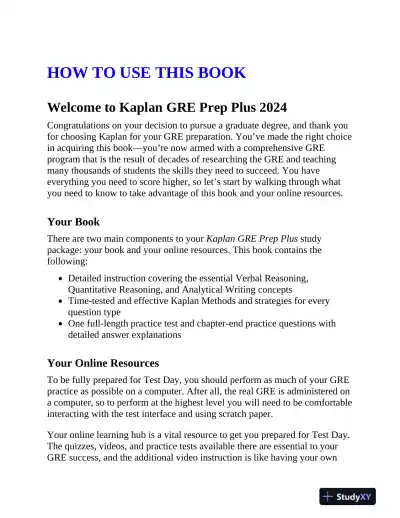 GRE Prep Plus 2024: 6 Practice Tests + Proven Strategies + Online (2023) - Page 14 preview image