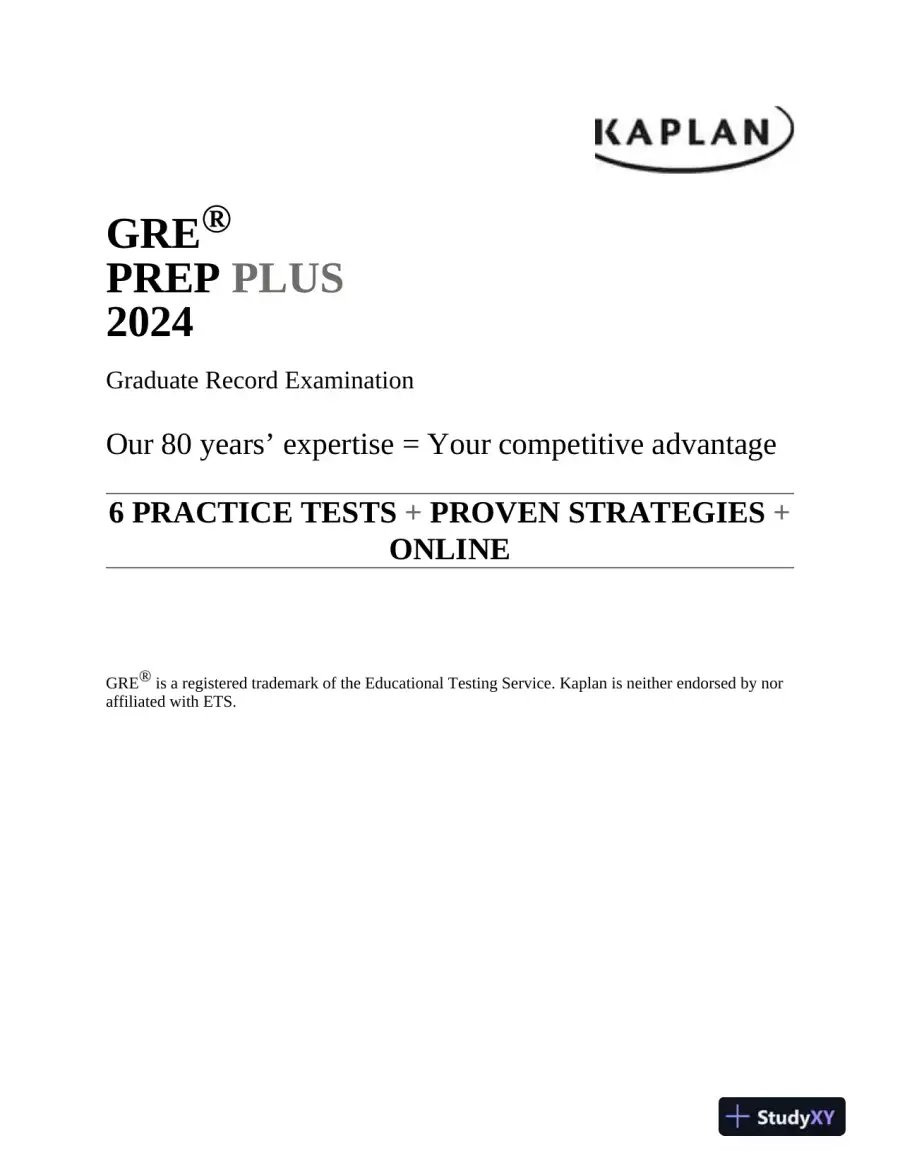 GRE Prep Plus 2024: 6 Practice Tests + Proven Strategies + Online (2023), page 3