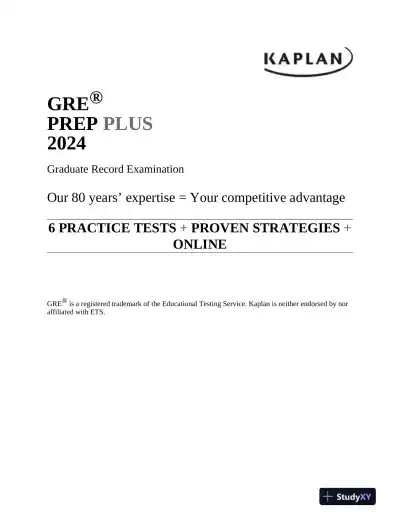 GRE Prep Plus 2024: 6 Practice Tests + Proven Strategies + Online (2023) - Page 3 preview image