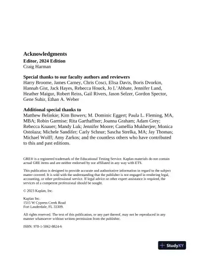 GRE Prep Plus 2024: 6 Practice Tests + Proven Strategies + Online (2023) - Page 4 preview image