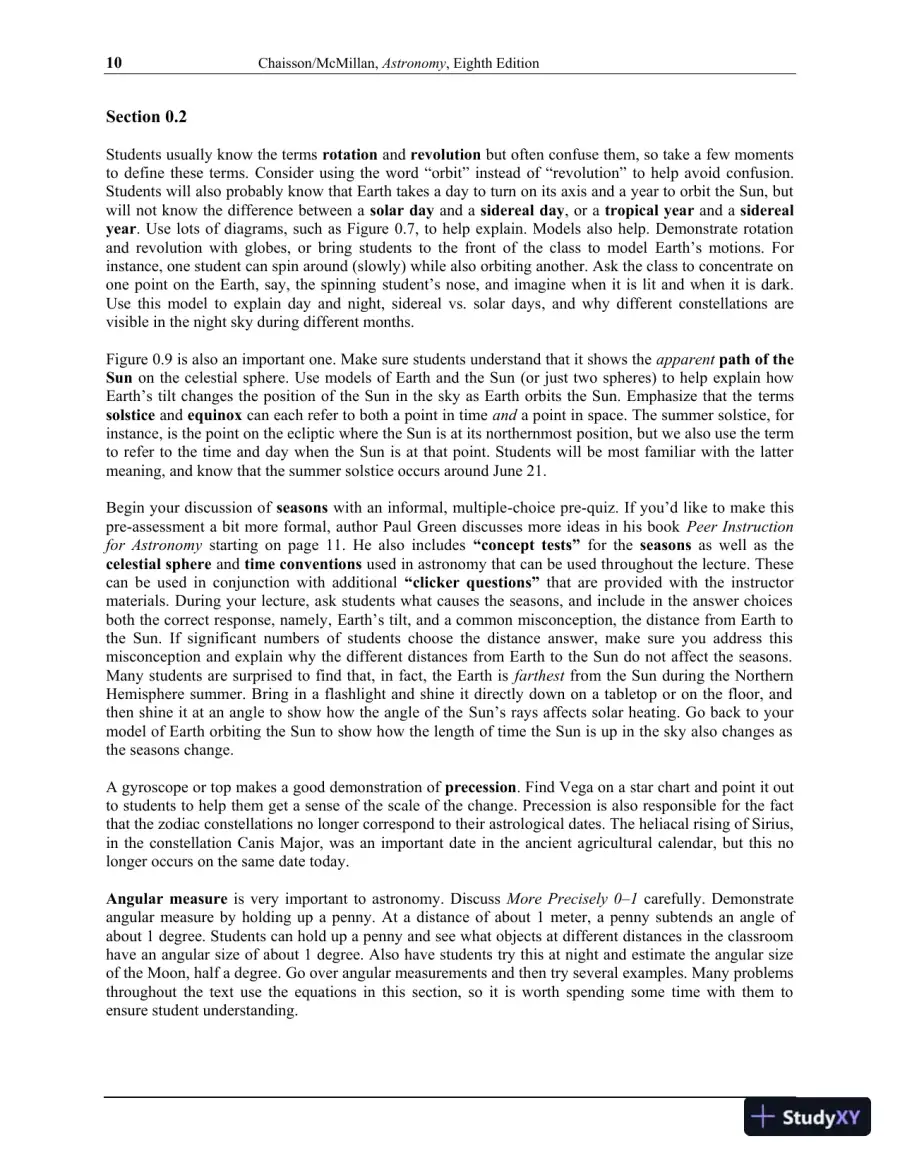 Solution Manual for Astronomy: A Beginner's Guide to the Universe, 8th Edition, page 4
