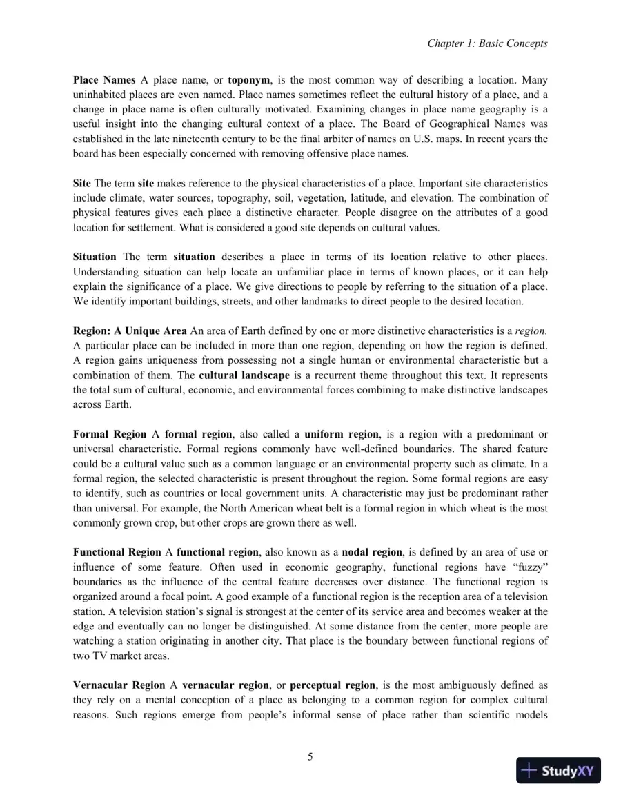 Lecture Notes For The Cultural Landscape: An Introduction to Human Geography, 11th Edition, page 13