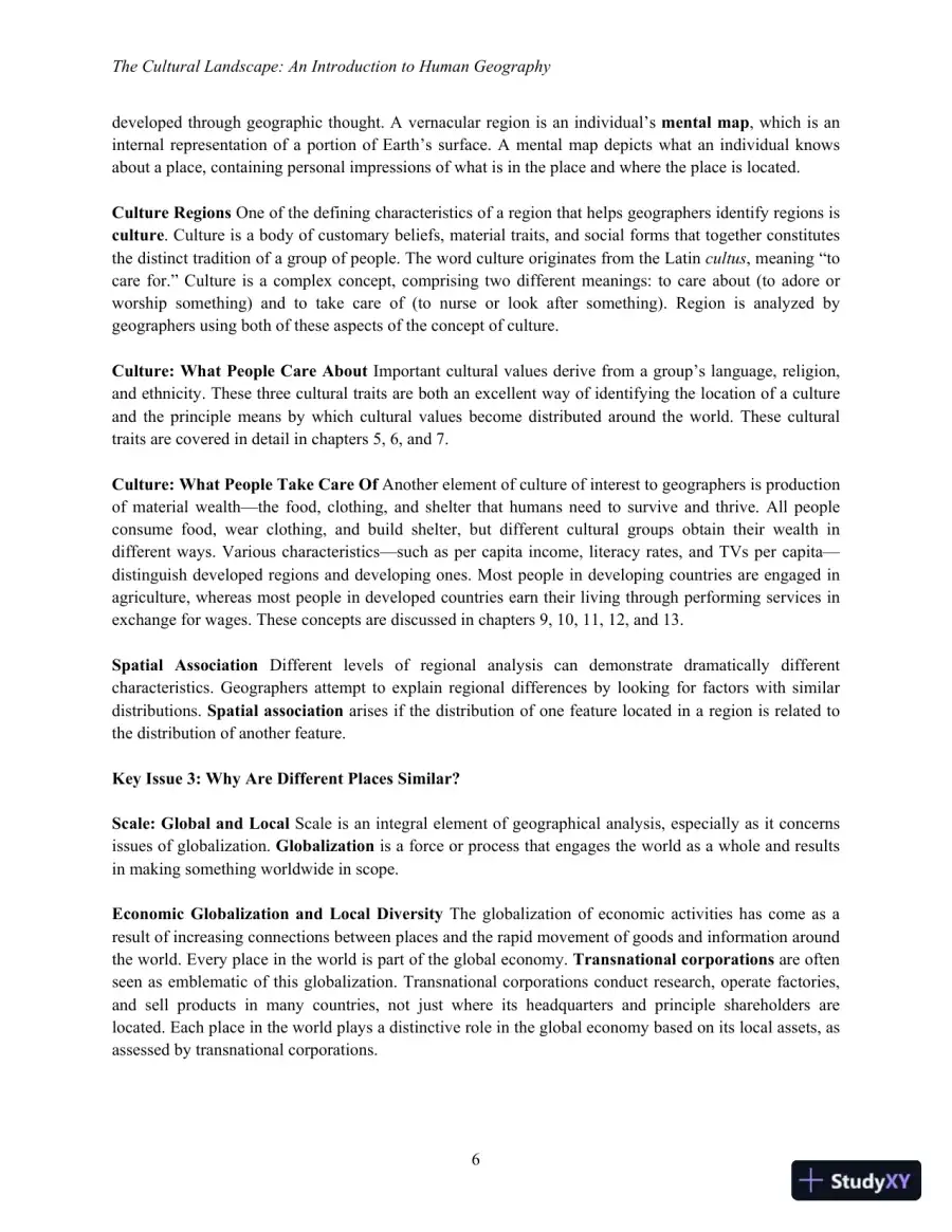 Lecture Notes For The Cultural Landscape: An Introduction to Human Geography, 11th Edition, page 14